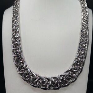 Ross-Simons Italian Sterling Silver Graduated Byzantine Necklace. Gorgeous